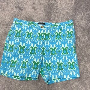 Talbots Blue and Green Patterned Shorts. Like new.